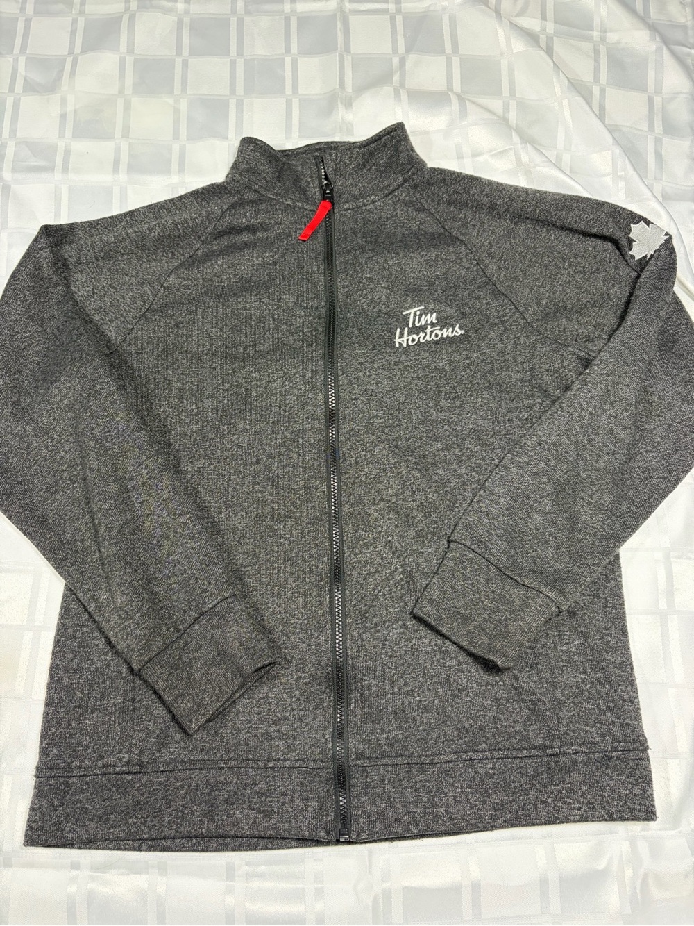 Tim Hortons Unisex Charcoal Full-Zip Lightweight Jacket
